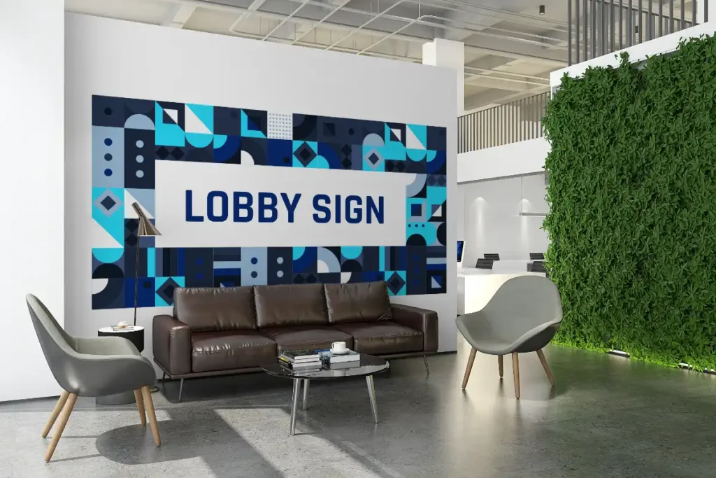 Wall murals for lobby signs